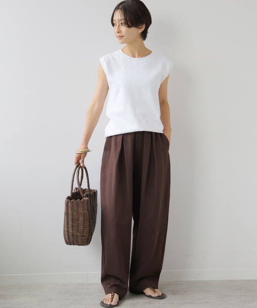 JOURNAL STANDARD relume(ジャーナルスタンダード レリューム)の「ポンチタックバレルパンツ(その他パンツ・レディース・ブラック/ブラウン・FREE)」の12枚目の写真