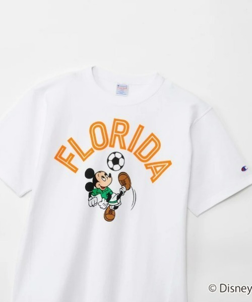 Disney（ディズニー）の「【Champion】ディズニー ミッキーマウス / SHORT SLEEVE T-SHIRT（Tシャツ/カットソー・メンズ・ホワイト/ブラック・M/S/XL/L）」の5枚目の写真