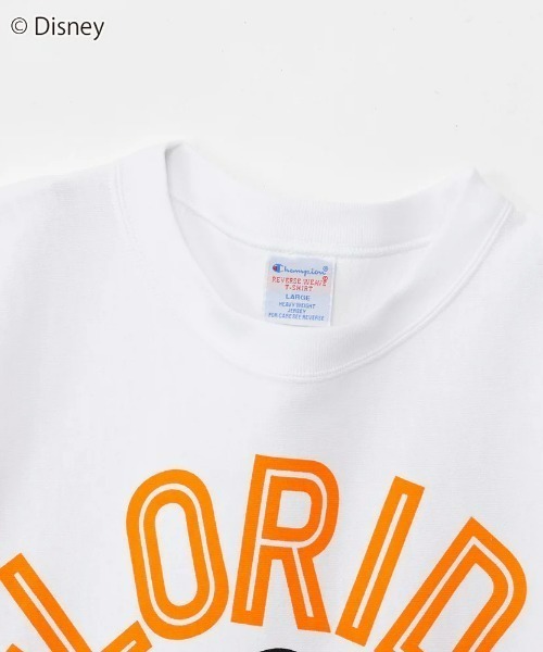 Disney（ディズニー）の「【Champion】ディズニー ミッキーマウス / SHORT SLEEVE T-SHIRT（Tシャツ/カットソー・メンズ・ホワイト/ブラック・M/S/XL/L）」の6枚目の写真