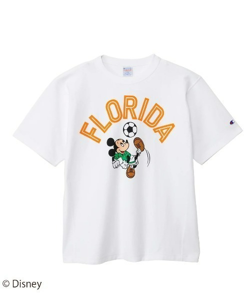 Disney（ディズニー）の「【Champion】ディズニー ミッキーマウス / SHORT SLEEVE T-SHIRT（Tシャツ/カットソー・メンズ・ホワイト/ブラック・M/S/XL/L）」の14枚目の写真