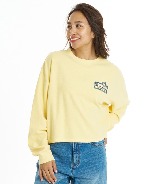BILLABONG(ビラボン)の「BILLABONG/ビラボン 長袖 Tシャツ ロンT バックプリント 調温機能 SURF CAMP SUNSETS LE TEE BG014059(Tシャツ/カットソー・レディース・イエロー/グレー/アイボリー・M)」の3枚目の写真