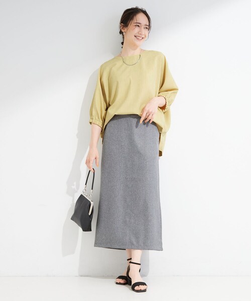 SHOO・LA・RUE(シューラルー)の「【インせず着られる/洗濯後しわになりにくい】しぼしぼドルマンブラウス(シャツ/ブラウス・レディース・ブルー系その他/イエロー系その他/ライトベージュ/チャコールグレー/ワインレッド・00)」の13枚目の写真