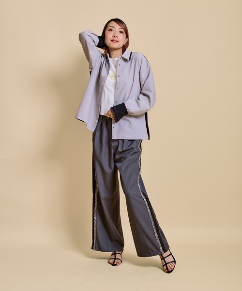 LHELBIE(レルビエ)の「レースレイヤードシャツ(Tシャツ/カットソー・レディース・ピンク/ライトグレー/ブラック・M)」の15枚目の写真