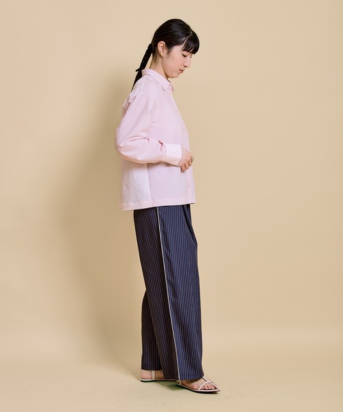 LHELBIE(レルビエ)の「レースレイヤードシャツ(Tシャツ/カットソー・レディース・ピンク/ライトグレー/ブラック・M)」の7枚目の写真
