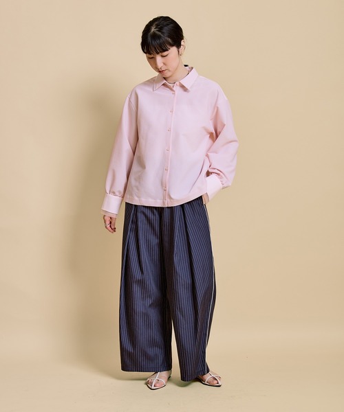 LHELBIE(レルビエ)の「レースレイヤードシャツ(Tシャツ/カットソー・レディース・ピンク/ライトグレー/ブラック・M)」の5枚目の写真