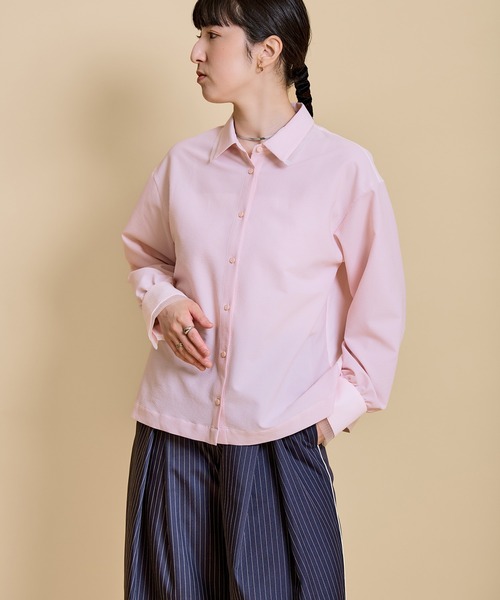 LHELBIE(レルビエ)の「レースレイヤードシャツ(Tシャツ/カットソー・レディース・ピンク/ライトグレー/ブラック・M)」の20枚目の写真