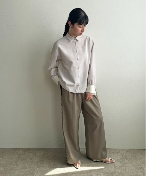 LHELBIE(レルビエ)の「レースレイヤードシャツ(Tシャツ/カットソー・レディース・ピンク/ライトグレー/ブラック・M)」の11枚目の写真