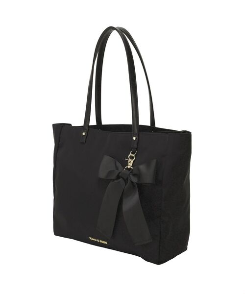 Maison de FLEUR(メゾンドフルール)の「リボンチャーム付き3ルームトートバッグ(トートバッグ・レディース・ネイビー/ブラック・FREE)」の11枚目の写真