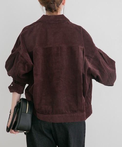 ITEMS URBANRESEARCH（アイテムズ アーバンリサーチ）の「コーデュロイジャケット（カバーオール・レディース・ホワイト系その他/レッド系その他/チャコールグレー・FREE）」の19枚目の写真