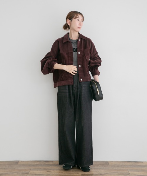 ITEMS URBANRESEARCH（アイテムズ アーバンリサーチ）の「コーデュロイジャケット（カバーオール・レディース・ホワイト系その他/レッド系その他/チャコールグレー・FREE）」の21枚目の写真