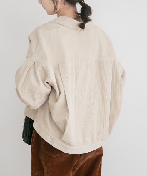 ITEMS URBANRESEARCH（アイテムズ アーバンリサーチ）の「コーデュロイジャケット（カバーオール・レディース・ホワイト系その他/レッド系その他/チャコールグレー・FREE）」の7枚目の写真