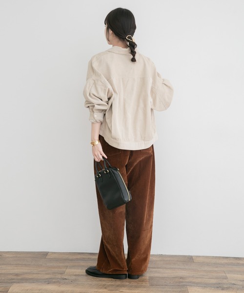 ITEMS URBANRESEARCH（アイテムズ アーバンリサーチ）の「コーデュロイジャケット（カバーオール・レディース・ホワイト系その他/レッド系その他/チャコールグレー・FREE）」の9枚目の写真