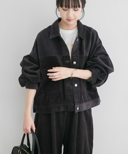 ITEMS URBANRESEARCH（アイテムズ アーバンリサーチ）の「コーデュロイジャケット（カバーオール・レディース・ホワイト系その他/レッド系その他/チャコールグレー・FREE）」の13枚目の写真