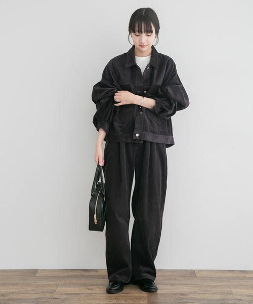 ITEMS URBANRESEARCH（アイテムズ アーバンリサーチ）の「コーデュロイジャケット（カバーオール・レディース・ホワイト系その他/レッド系その他/チャコールグレー・FREE）」の17枚目の写真