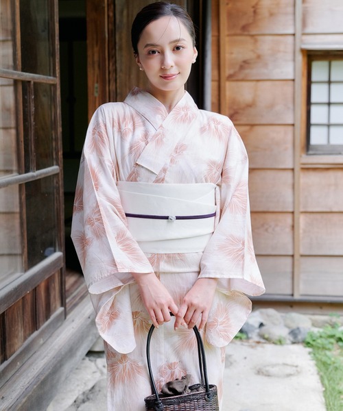 Mist Bloom Yukata 5set 浴衣5点セット【浴衣・帯・帯締め・帯留め