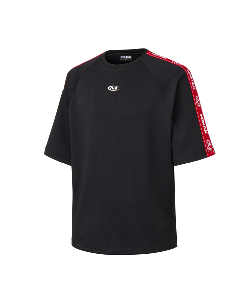 MIHAK(ミハク)の「レタリングテープトラックTシャツ(ブラック)(Tシャツ/カットソー・メンズ・その他・1/2/3)」の5枚目の写真
