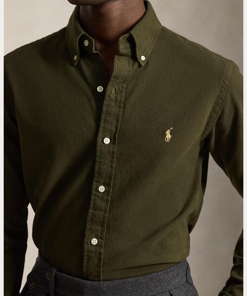 POLO RALPH LAUREN(ポロ ラルフ ローレン)の「クラシック フィット ブラッシュド フランネル シャツ(シャツ/ブラウス・メンズ・グリーン系1・XS/XL/S/M/L)」の5枚目の写真
