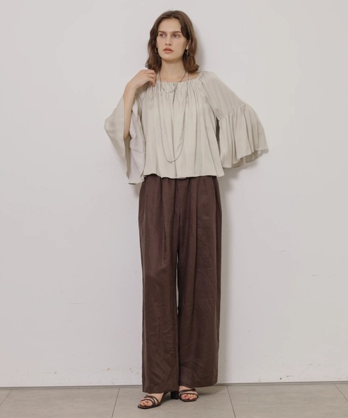 CADUNE(カデュネ)の「フィブリルブラウス(シャツ/ブラウス・レディース・ベージュ系その他/ブラウン・38)」の18枚目の写真
