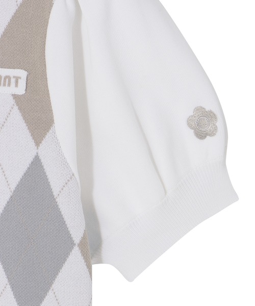 MARY QUANT（マリークワント）の「アーガイルニット プルオーバー（Tシャツ/カットソー・レディース・ブラック/アイボリー/ブラウン・M）」の8枚目の写真