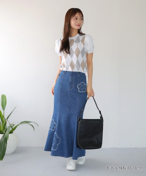 MARY QUANT（マリークワント）の「アーガイルニット プルオーバー（Tシャツ/カットソー・レディース・ブラック/アイボリー/ブラウン・M）」の11枚目の写真