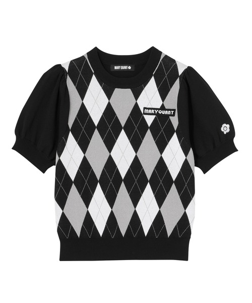 MARY QUANT（マリークワント）の「アーガイルニット プルオーバー（Tシャツ/カットソー・レディース・ブラック/アイボリー/ブラウン・M）」の12枚目の写真