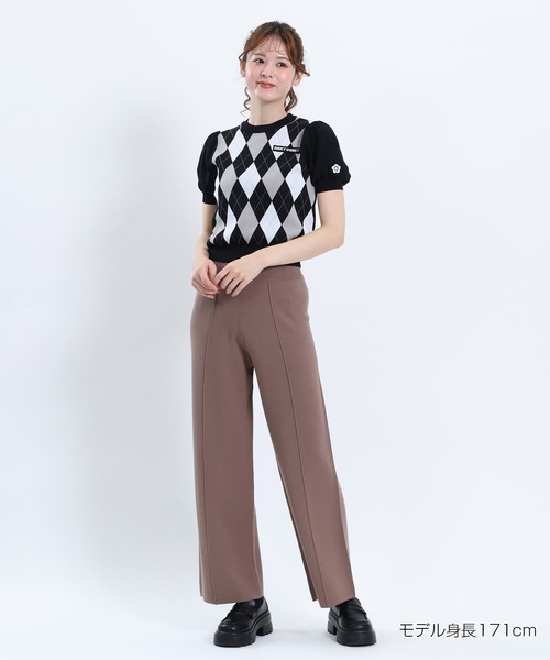 MARY QUANT（マリークワント）の「アーガイルニット プルオーバー（Tシャツ/カットソー・レディース・ブラック/アイボリー/ブラウン・M）」の16枚目の写真