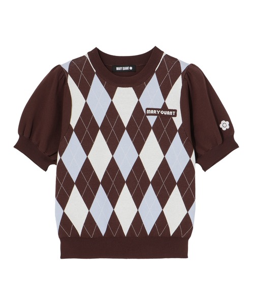 MARY QUANT（マリークワント）の「アーガイルニット プルオーバー（Tシャツ/カットソー・レディース・ブラック/アイボリー/ブラウン・M）」の17枚目の写真