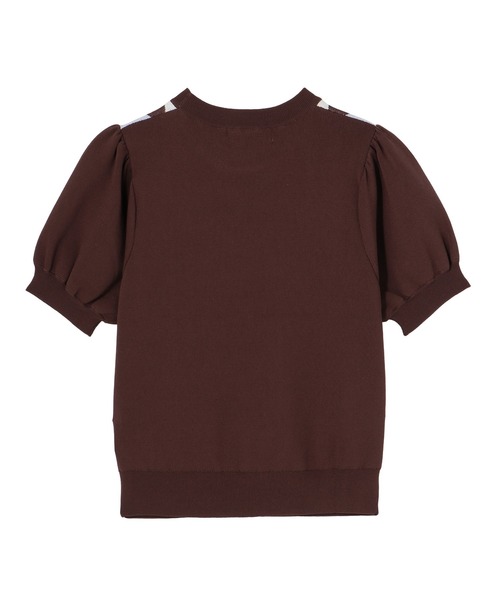 MARY QUANT（マリークワント）の「アーガイルニット プルオーバー（Tシャツ/カットソー・レディース・ブラック/アイボリー/ブラウン・M）」の18枚目の写真