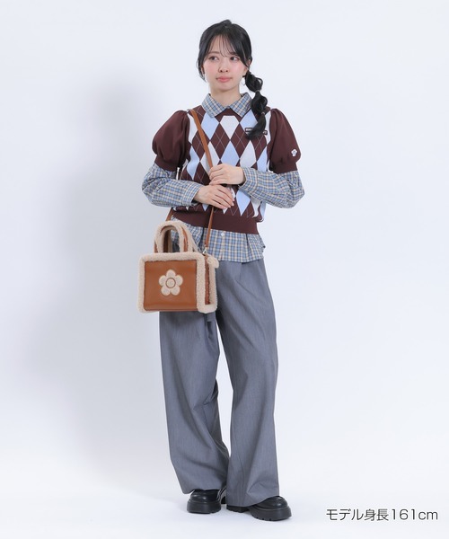 MARY QUANT（マリークワント）の「アーガイルニット プルオーバー（Tシャツ/カットソー・レディース・ブラック/アイボリー/ブラウン・M）」の21枚目の写真