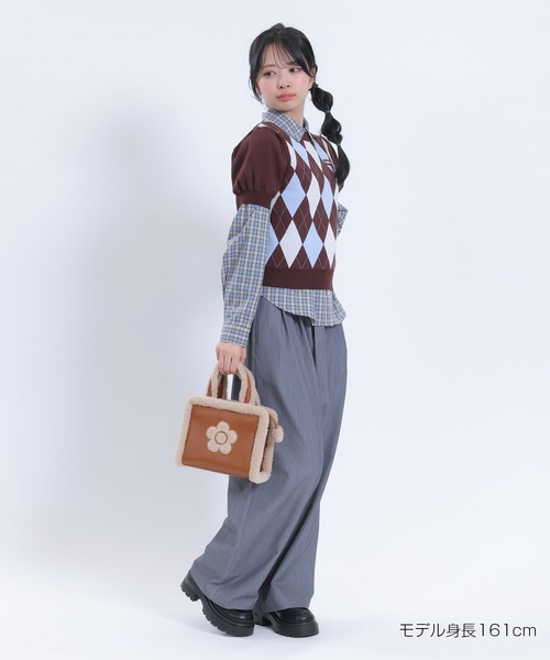 MARY QUANT（マリークワント）の「アーガイルニット プルオーバー（Tシャツ/カットソー・レディース・ブラック/アイボリー/ブラウン・M）」の22枚目の写真