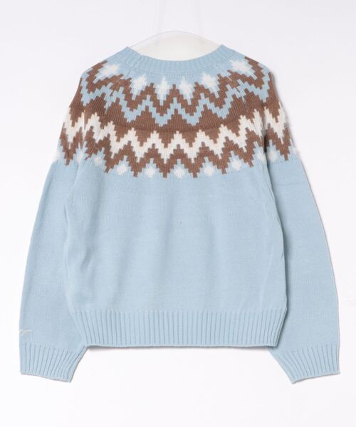 ROXY(ロキシー)の「ROXY SILVER GARDEN TOPS フェアアイル柄ニットセーター 【2026年秋冬モデル】/ロキシーセットアップ対応可(ニット/セーター・レディース・ブルー/オートミール/ベージュ・SMALL/MEDIUM/LARGE)」の4枚目の写真