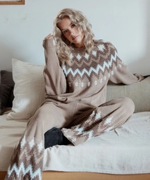 ROXY SILVER GARDEN TOPS フェアアイル柄ニットセーター 【2026年秋冬モデル】/ロキシーセットアップ対応可