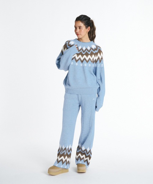 ROXY(ロキシー)の「ROXY SILVER GARDEN TOPS フェアアイル柄ニットセーター 【2026年秋冬モデル】/ロキシーセットアップ対応可(ニット/セーター・レディース・ブルー/オートミール/ベージュ・SMALL/MEDIUM/LARGE)」の13枚目の写真