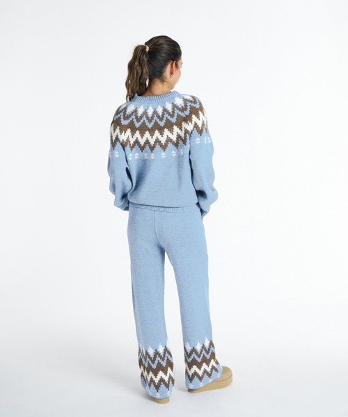 ROXY(ロキシー)の「ROXY SILVER GARDEN TOPS フェアアイル柄ニットセーター 【2026年秋冬モデル】/ロキシーセットアップ対応可(ニット/セーター・レディース・ブルー/オートミール/ベージュ・SMALL/MEDIUM/LARGE)」の14枚目の写真