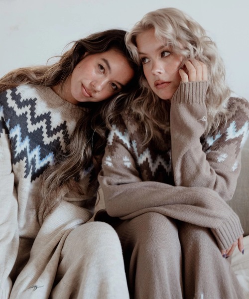 ROXY(ロキシー)の「ROXY SILVER GARDEN TOPS フェアアイル柄ニットセーター 【2026年秋冬モデル】/ロキシーセットアップ対応可(ニット/セーター・レディース・ブルー/オートミール/ベージュ・SMALL/MEDIUM/LARGE)」の18枚目の写真