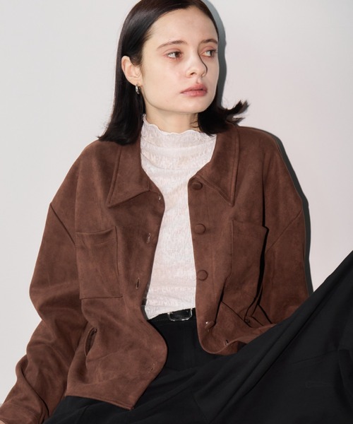 Aimelibra(エメリブラ)の「シアー楊柳ハイネックカットソー(Tシャツ/カットソー・レディース・アイボリー/ブラック・FREE)」の3枚目の写真