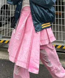 【セットで着られる】アシメプリーツスカート