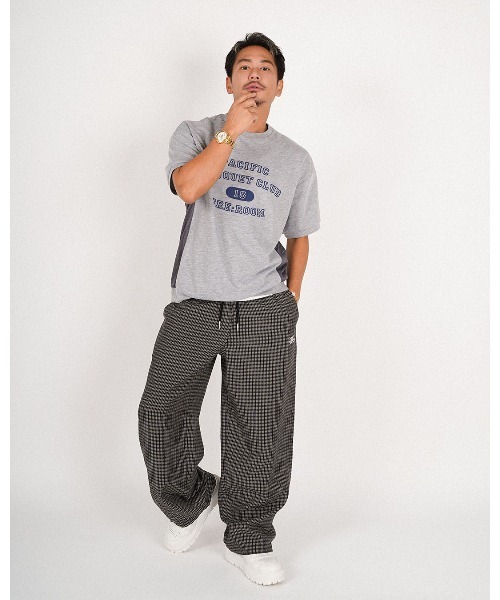 #Re:room(リルーム)の「メッシュスイッチングスウェットTシャツ(Tシャツ/カットソー・メンズ・グレー/ブラック/ネイビー・M-L/S-M)」の6枚目の写真
