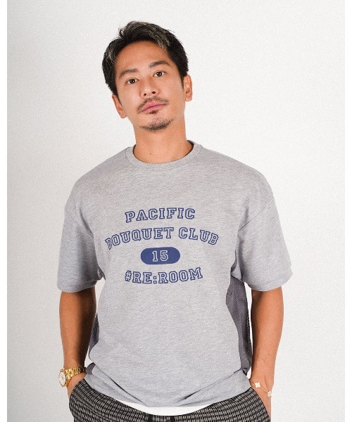 #Re:room(リルーム)の「メッシュスイッチングスウェットTシャツ(Tシャツ/カットソー・メンズ・グレー/ブラック/ネイビー・M-L/S-M)」の5枚目の写真