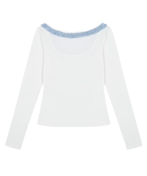 LUVISTRUE(ラヴイズトゥルー)の「RL FRILL SLEEVE TEE(WHITE)(Tシャツ/カットソー・レディース・その他・FREE)」の3枚目の写真
