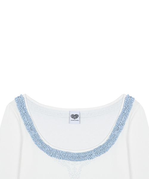 LUVISTRUE(ラヴイズトゥルー)の「RL FRILL SLEEVE TEE(WHITE)(Tシャツ/カットソー・レディース・その他・FREE)」の4枚目の写真