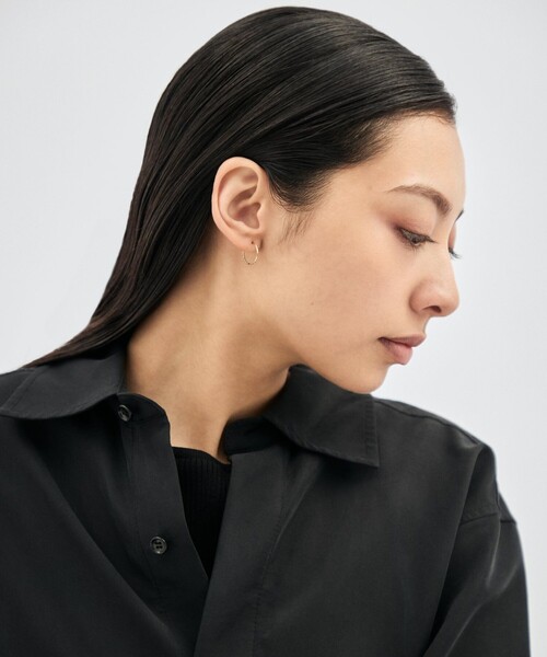 Jouete(ジュエッテ)の「フープピアス カットライン size/S(ピアス(両耳用)・レディース・イエローゴールド・FREE)」の5枚目の写真
