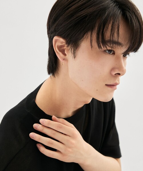 Jouete(ジュエッテ)の「フープピアス カットライン size/S(ピアス(両耳用)・レディース・イエローゴールド・FREE)」の7枚目の写真