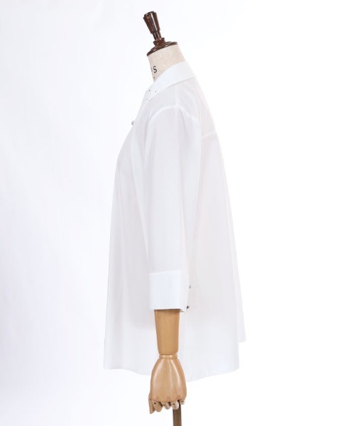 axes femme(アクシーズファム)の「タックデザイン七分袖シャツ(シャツ/ブラウス・レディース・ブルーグリーン/ホワイト/ワイン・FREE)」の21枚目の写真