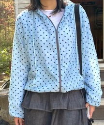 ドット柄シアーパーカー