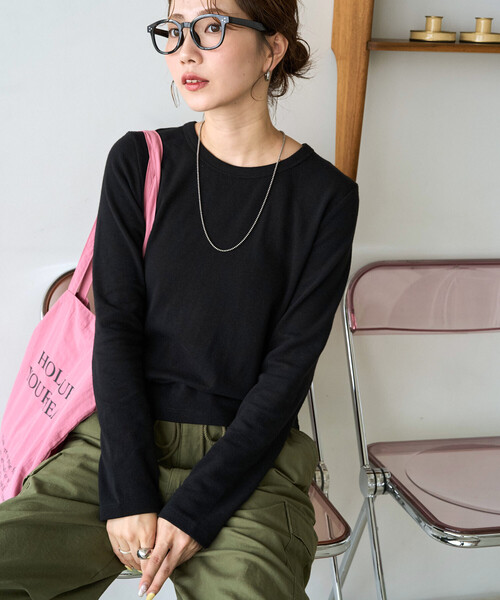 FREAK'S STORE(フリークスストア)の「限定展開 ヘビーウェイト ロングスリーブ Tシャツ(Tシャツ/カットソー・レディース・オリーブ/ピンク/ブラック/ブラウン/オフホワイト/ネイビー・LARGE/MEDIUM/SMALL)」の2枚目の写真