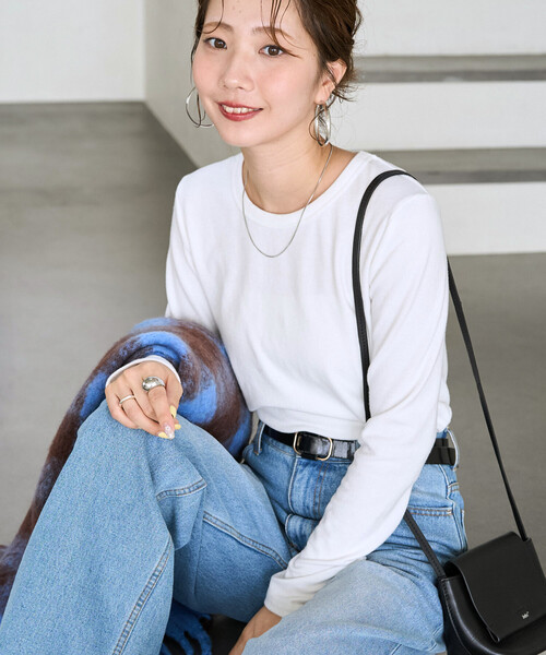 FREAK'S STORE(フリークスストア)の「限定展開 ヘビーウェイト ロングスリーブ Tシャツ(Tシャツ/カットソー・レディース・オリーブ/ピンク/ブラック/ブラウン/オフホワイト/ネイビー・LARGE/MEDIUM/SMALL)」の7枚目の写真