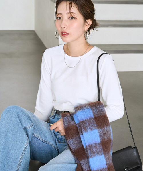 FREAK'S STORE(フリークスストア)の「限定展開 ヘビーウェイト ロングスリーブ Tシャツ(Tシャツ/カットソー・レディース・オリーブ/ピンク/ブラック/ブラウン/オフホワイト/ネイビー・LARGE/MEDIUM/SMALL)」の8枚目の写真