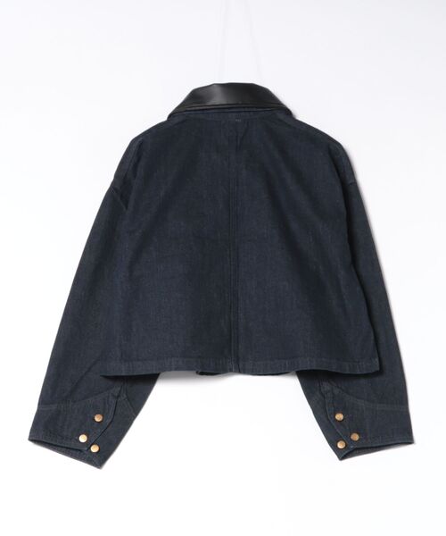 Lee(リー)の「SHORT LOCO JACKET / ショートロコジャケット(カバーオール・レディース・インディゴブルー/ブラウン・SMALL/MEDIUM)」の3枚目の写真