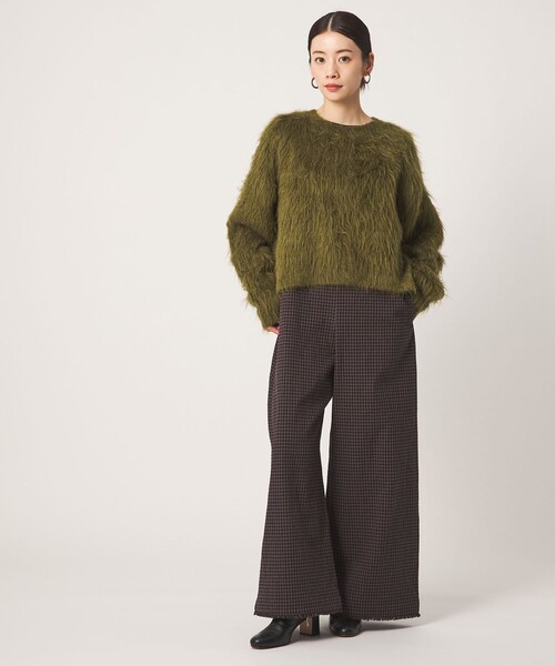 CITEN（シテン）の「＜CITEN＞シャギーニット（ニット/セーター・レディース・ダークグレー/ロイヤルブルー/オリーブ/ピンク・FREE）」の10枚目の写真
